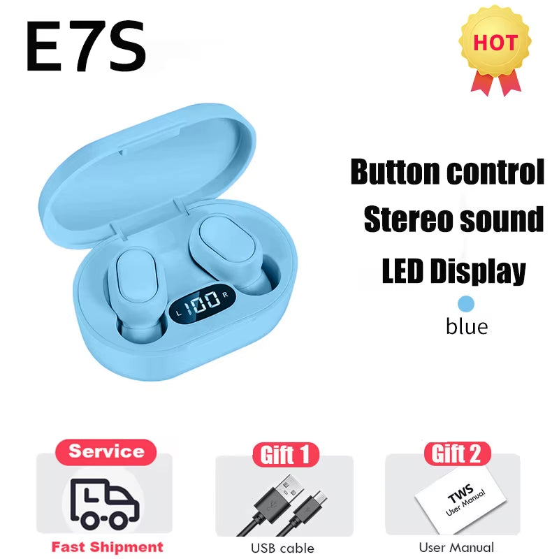 Original E7Pro TWS Headset Wireless Earphones Bluetooth Headphones Sport Stereo Fone Bluetooth Earbuds for Xiaomi Huawei Iphone